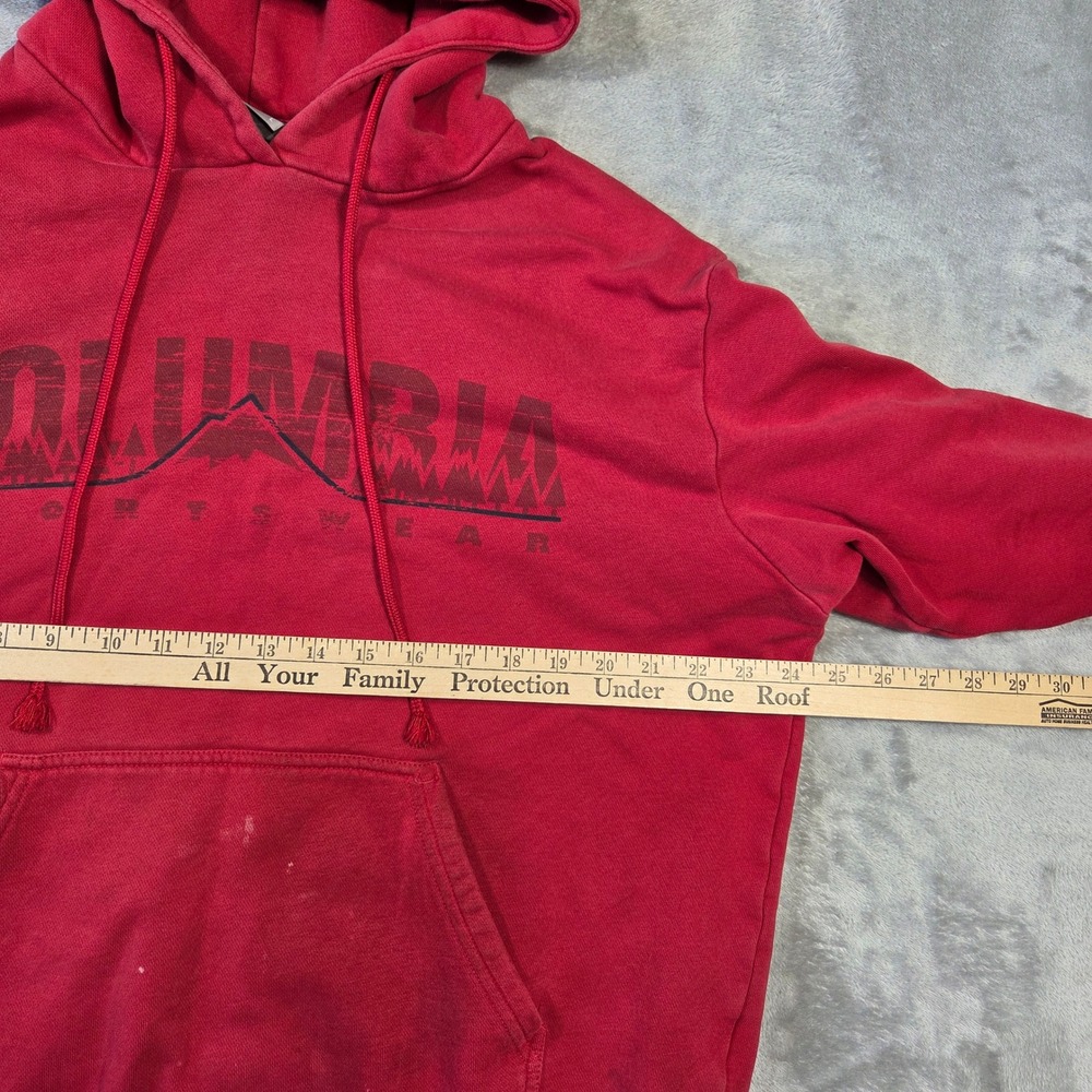 Columbia Sportswear Mens Red Graphic Mountain Logo Pullover Hoodie Large RN69724 - Picture 2 of 8